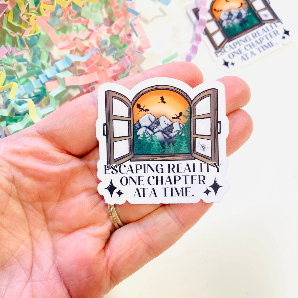 Escaping Reality One Chapter at a Time - Die Cut Sticker