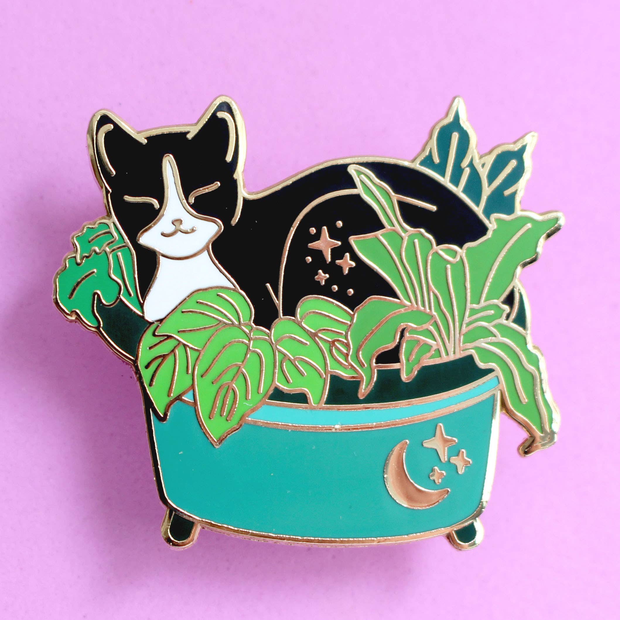 Plant Pot Cat Hard - Enamel Pin
