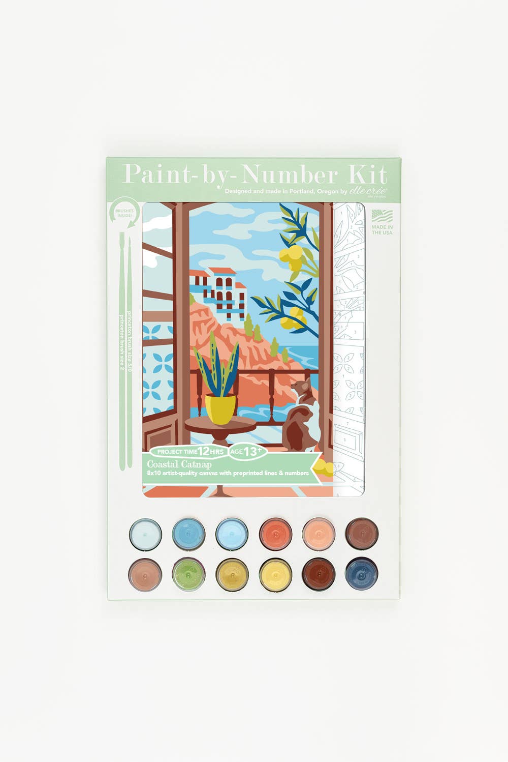 Coastal Catnap Paint-by-Number Kit