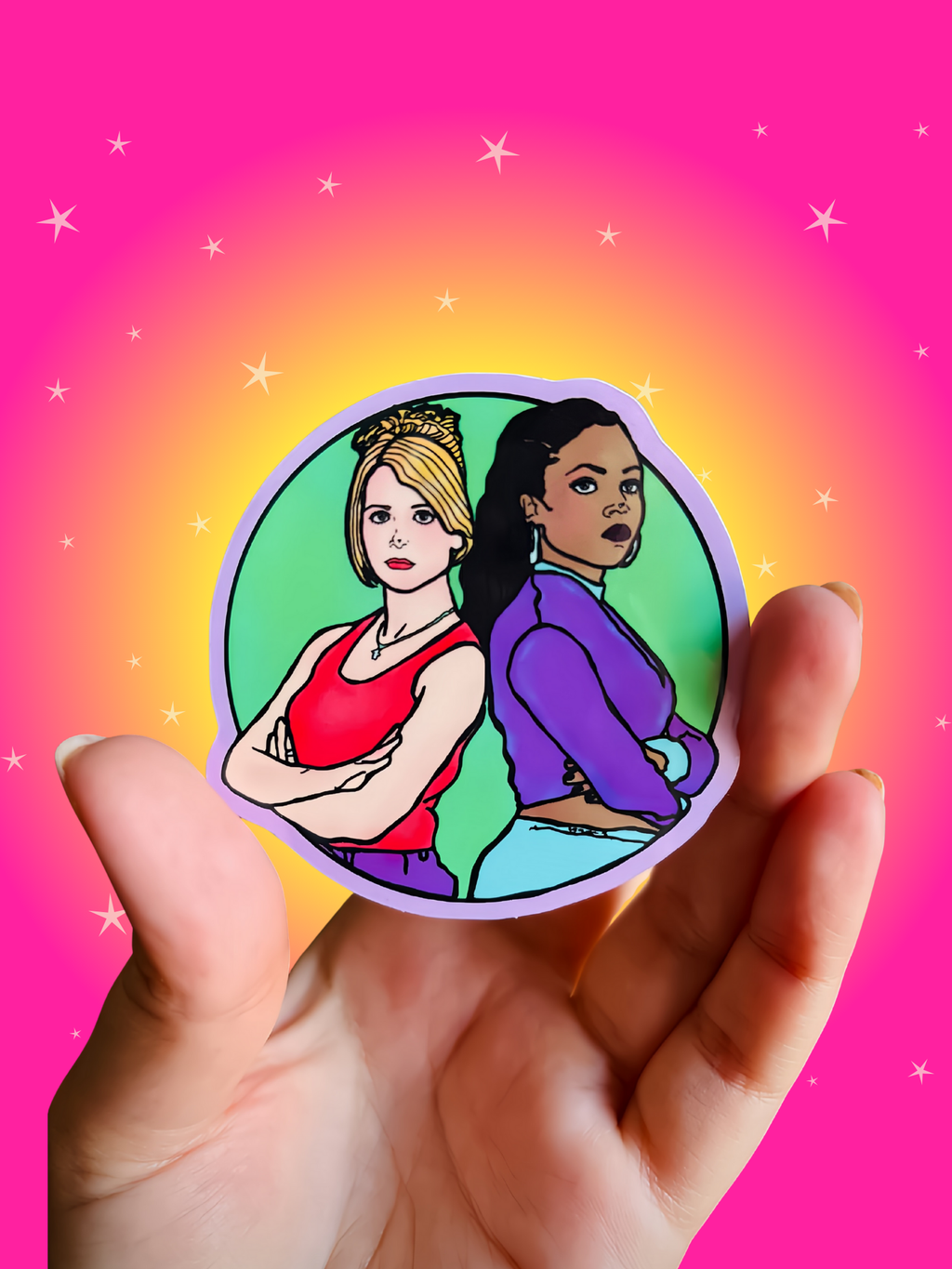 Buffy & Kendra - Water Bottle Sticker
