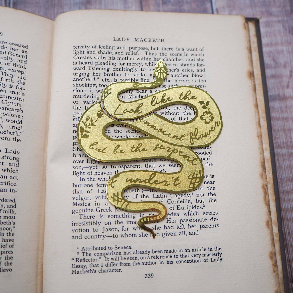 Shakespeare Lady Macbeth Serpent -Bookmark