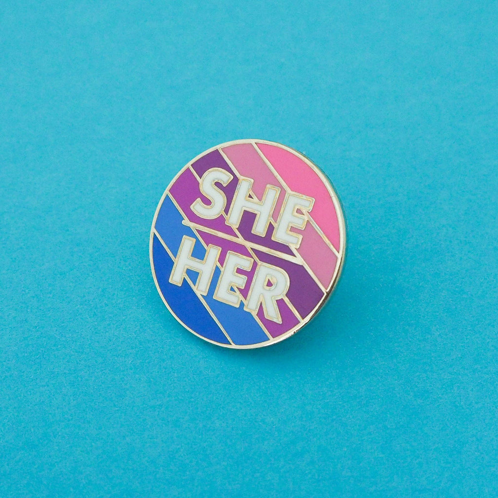 She/Her - Enamel Pronoun Pin