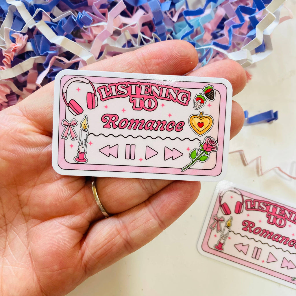 Listening to Romance - Die Cut Sticker