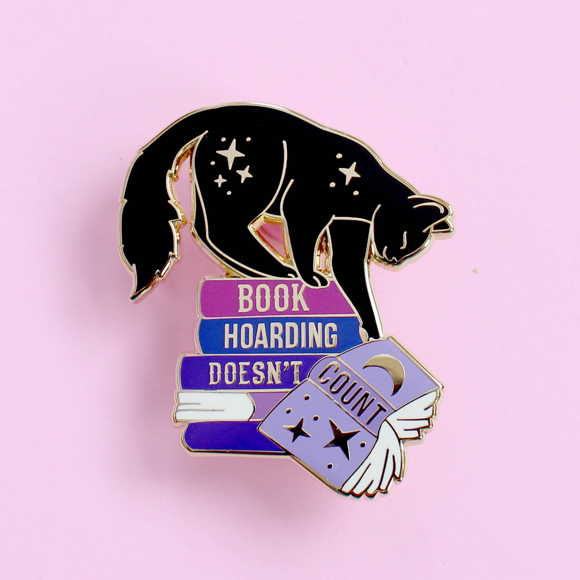 Book Hoarding Doesn’t Count - Enamel Pin