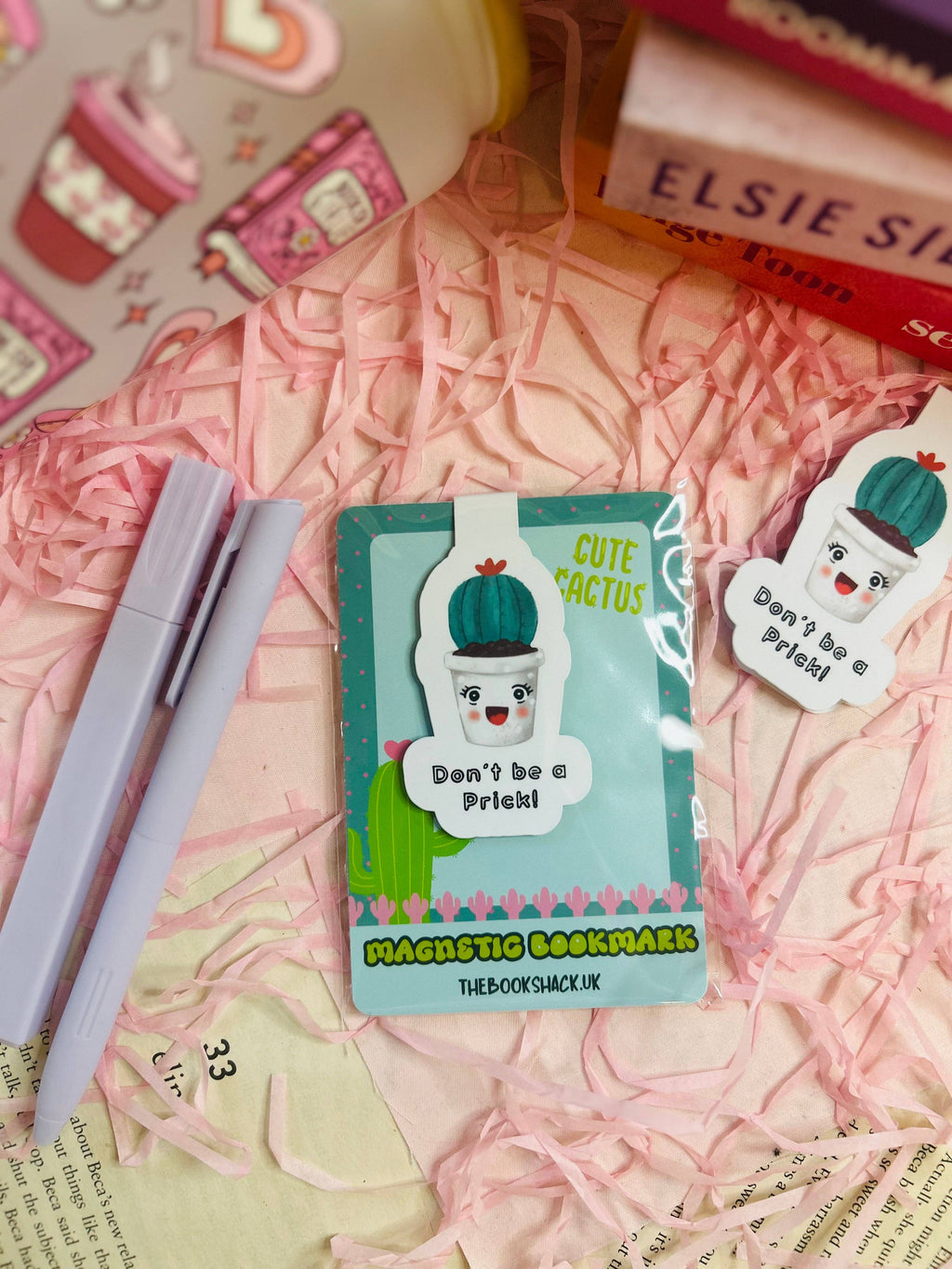 Cactus Magnetic Bookmark – ‘Don’t Be a Prick’ | Funny Gift for Book Lovers & Readers