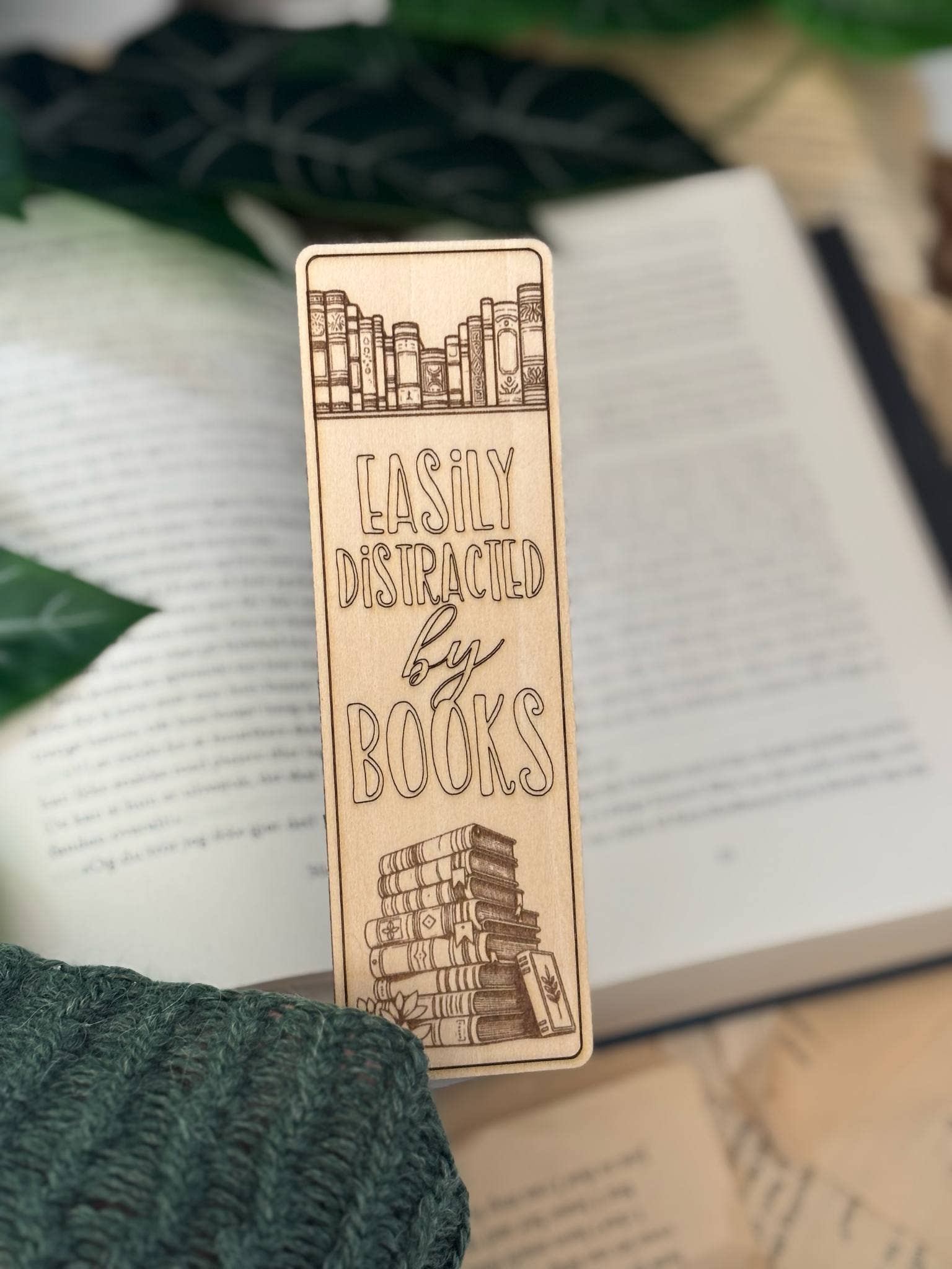 Easily Distracted - Wooden Bookmark