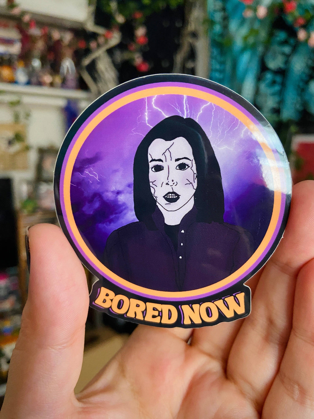Dark Willow "Bored Now" - Water Bottle Sticker