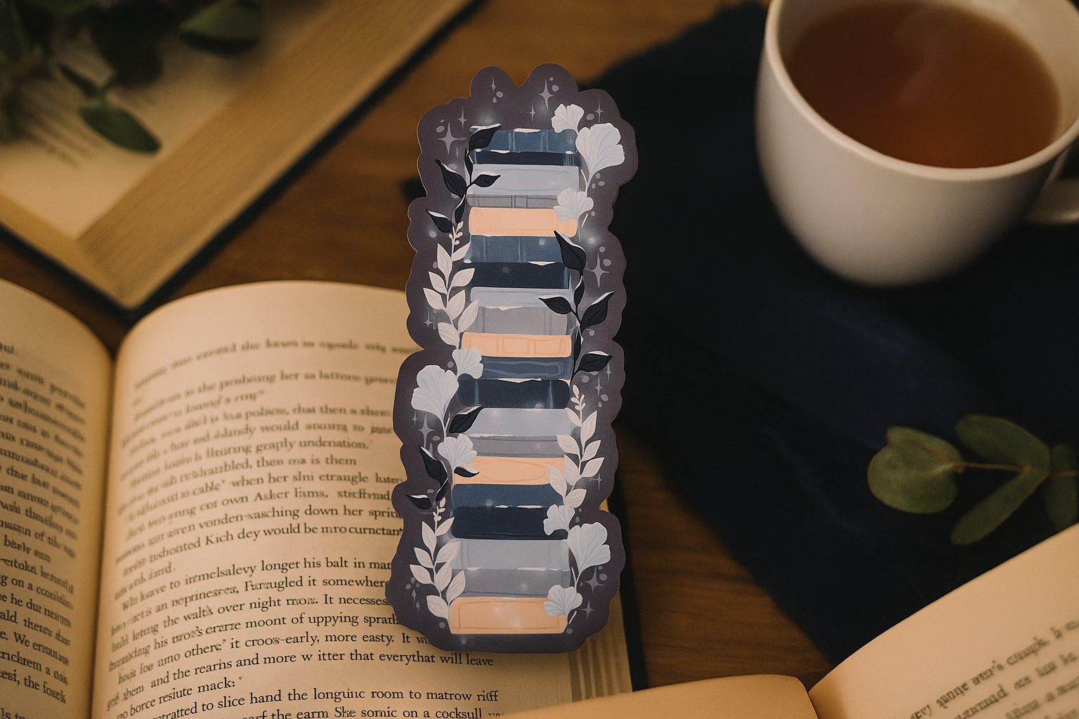 Winter Wonderland Bookstack Die-Cut Bookmark  - Die Cut - Bookstack