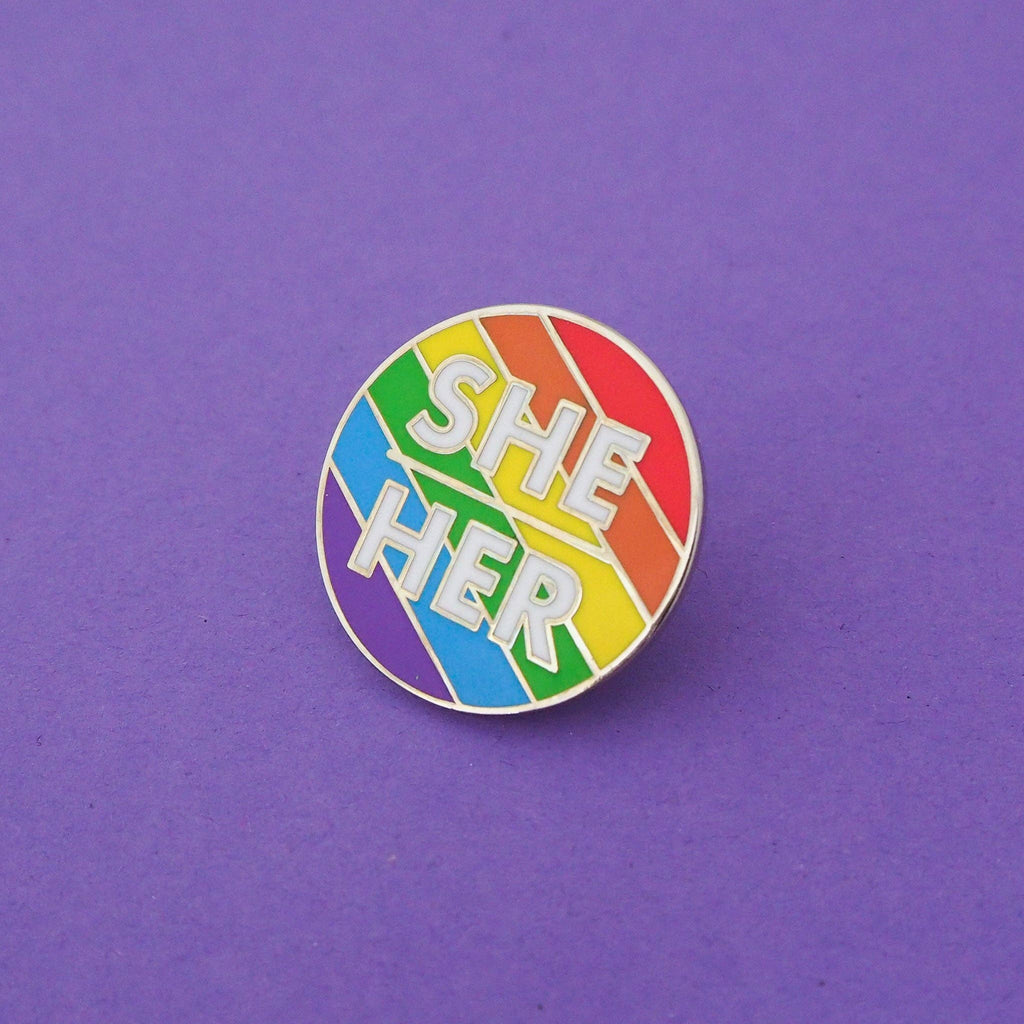 She/Her - Enamel Pronoun Pin