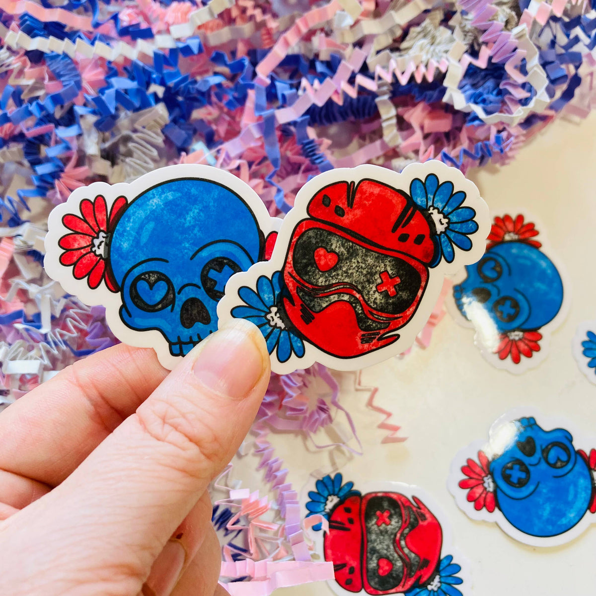 Masked Men Lights Out Die Cut sticker 