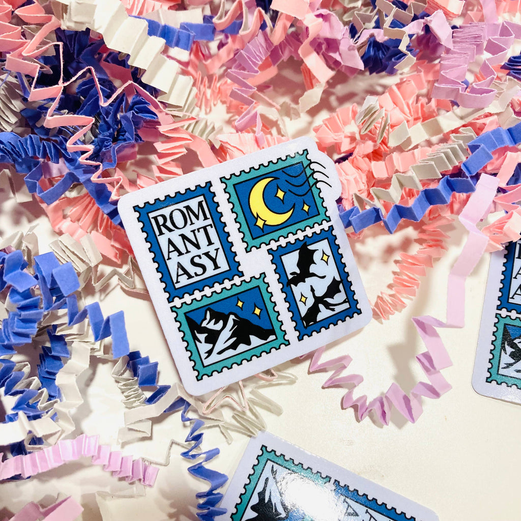 Romantasy Stamps Die Cut sticker