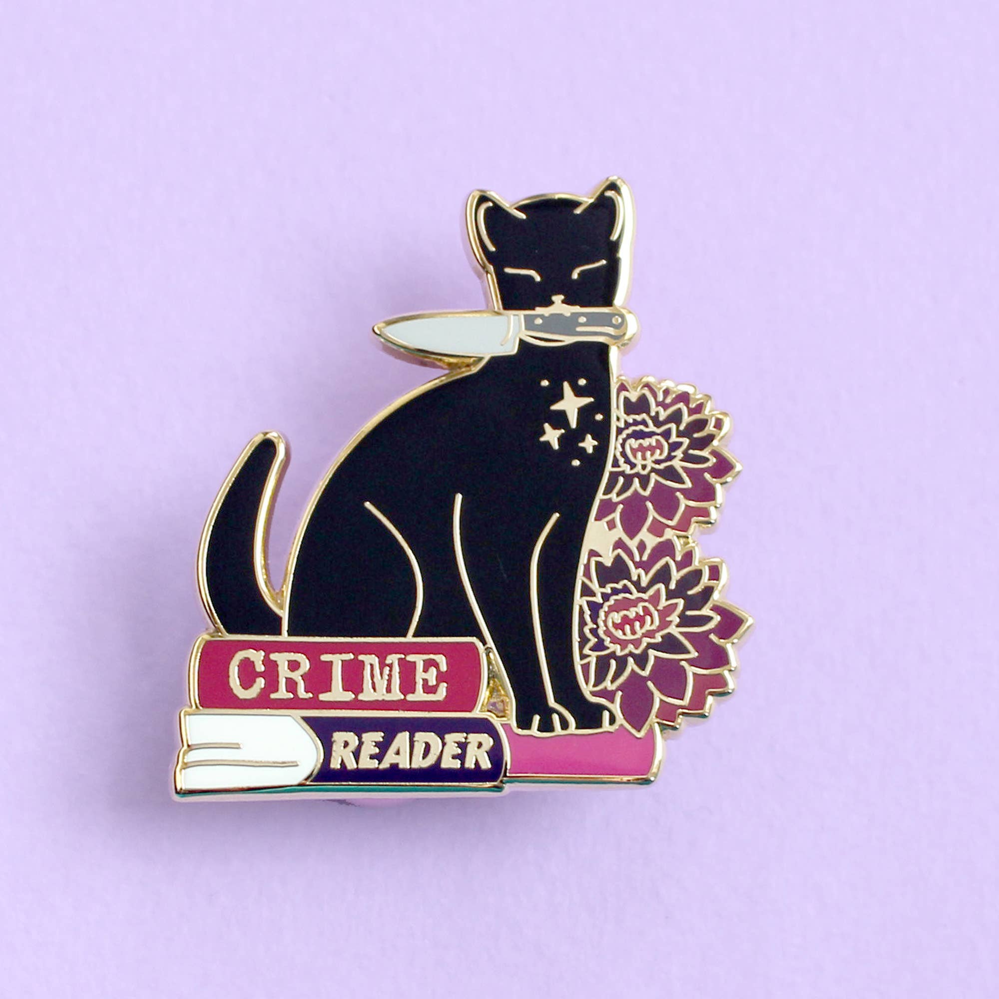 Crime Reader Cat - Enamel Pin