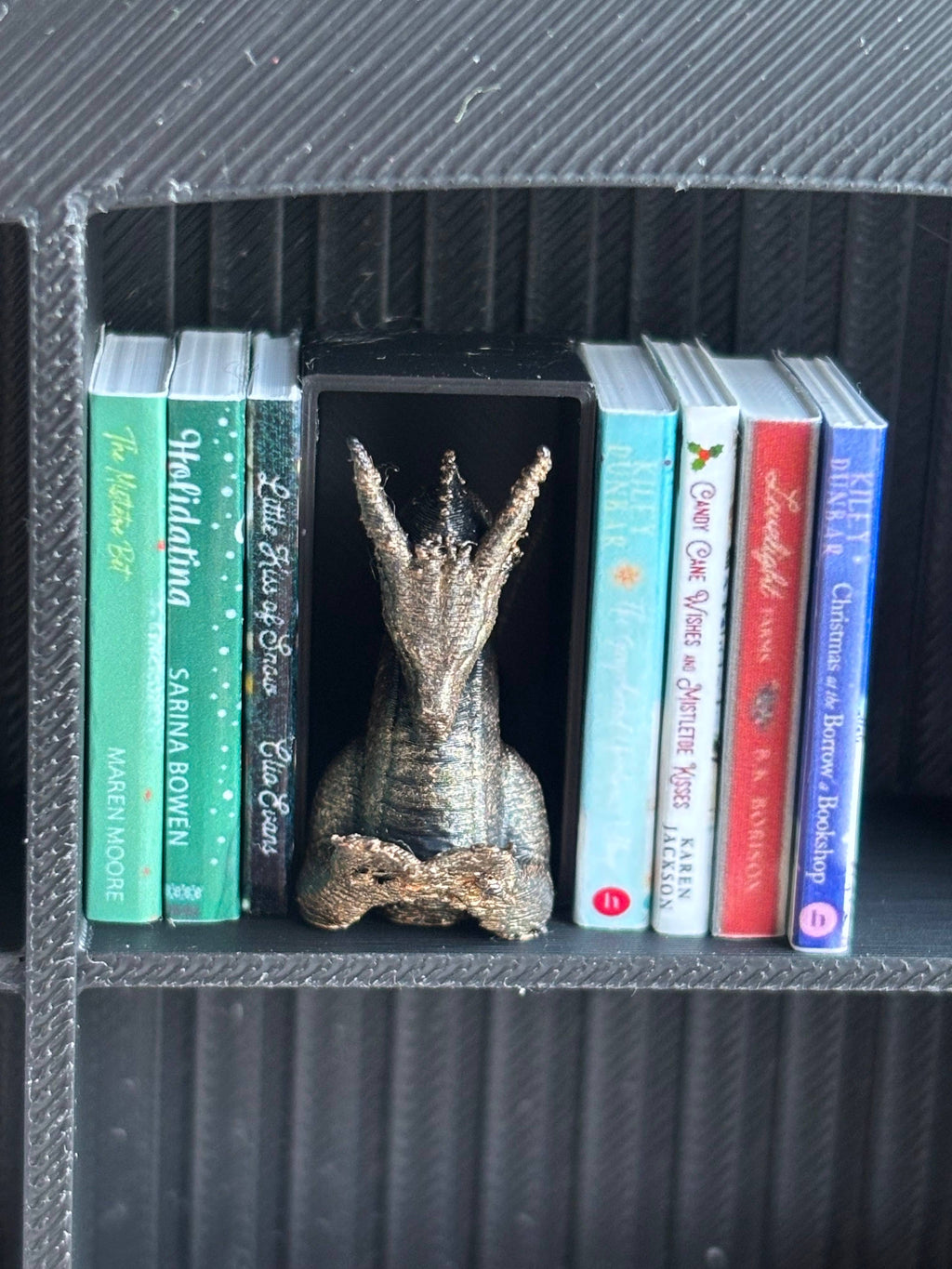 Reading Dragon Miniature Book Nook To Miniature Bookshelf