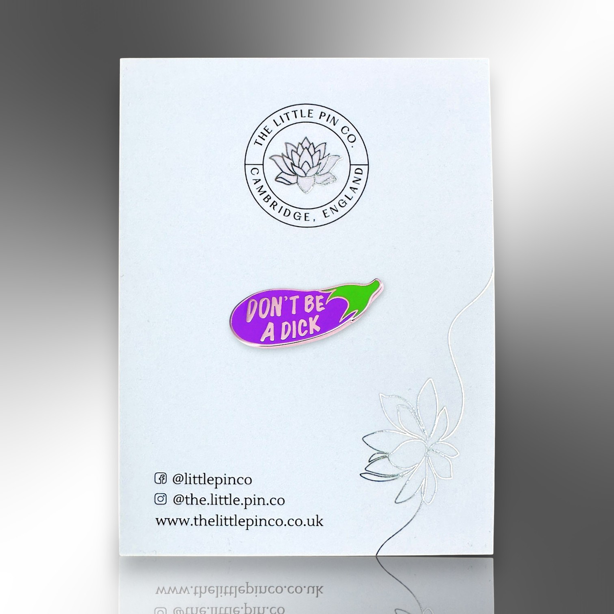 Small Don't Be A Dick Eggplant Hard Enamel Pin