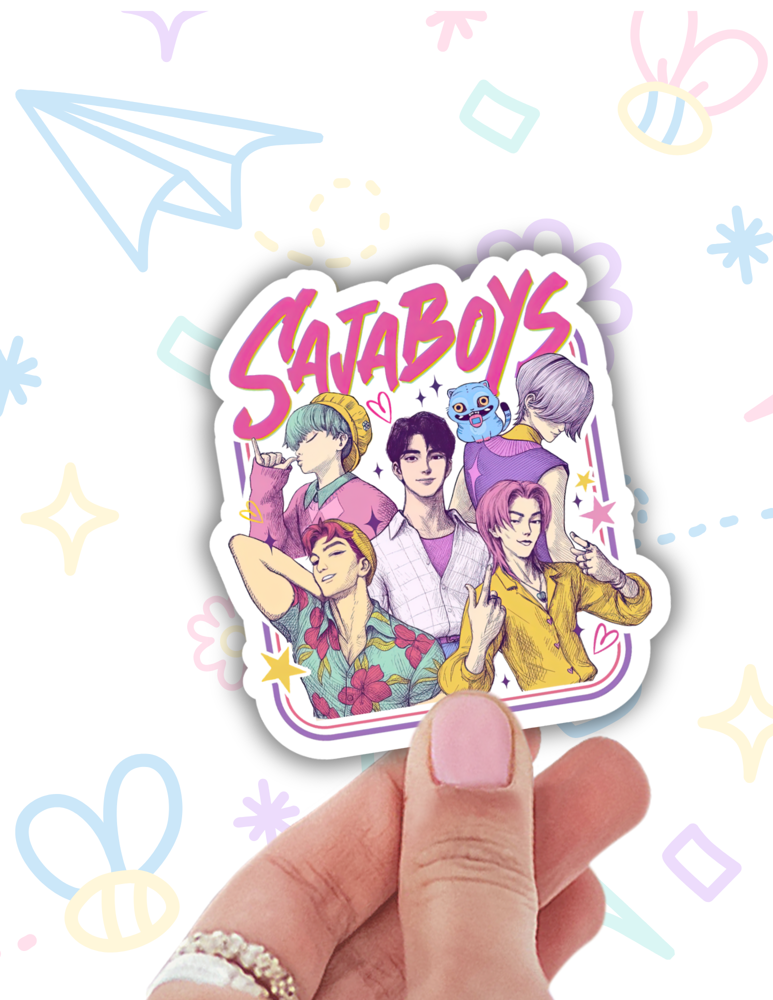 K Pop Demon Hunters - Sajaboys - Laptop Sticker