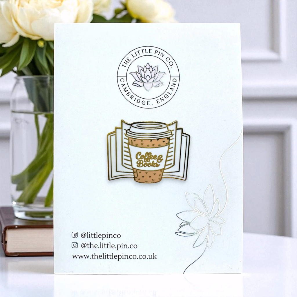 Coffee And Books Hard Enamel Pin Badge
