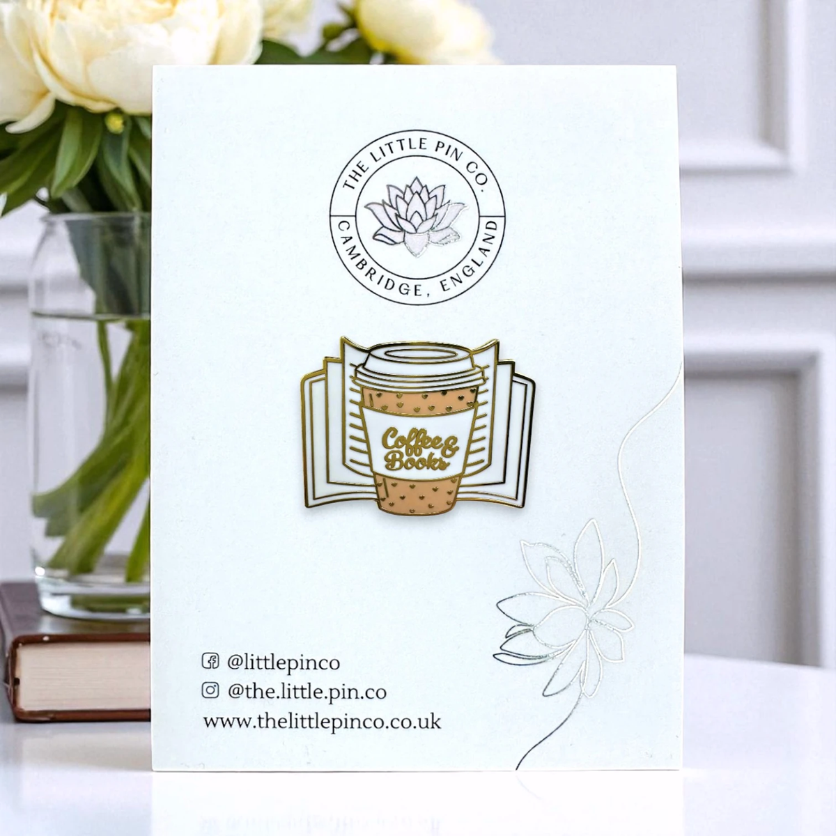 Coffee And Books Hard Enamel Pin Badge