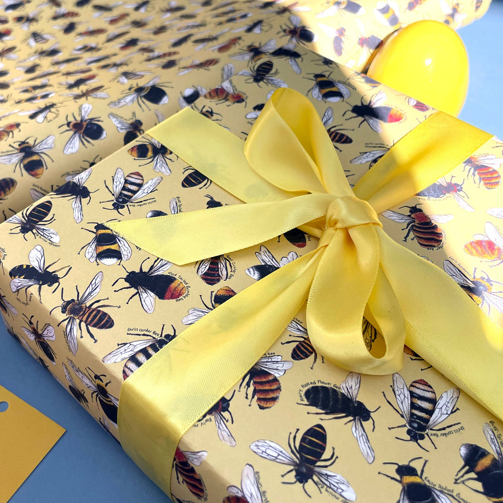 Bees of Britain wrapping paper Sheets
