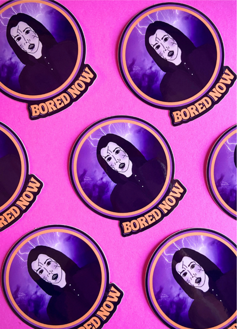 Dark Willow "Bored Now" - Water Bottle Sticker