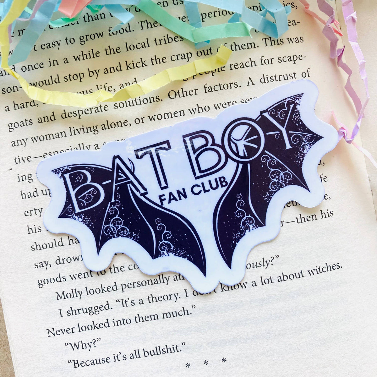 Bat boys bookish Die Cut sticker