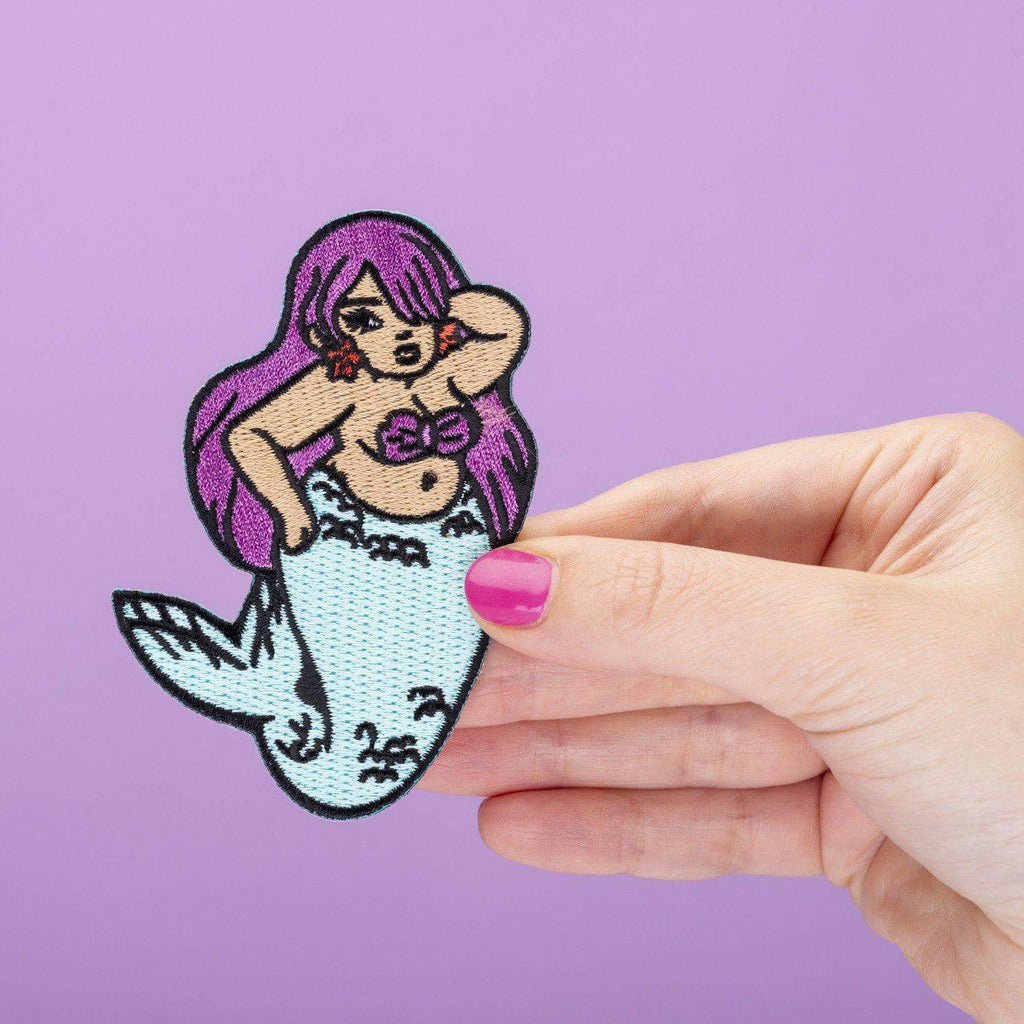 Chubby Mermaid - Embroidered Iron On Patch