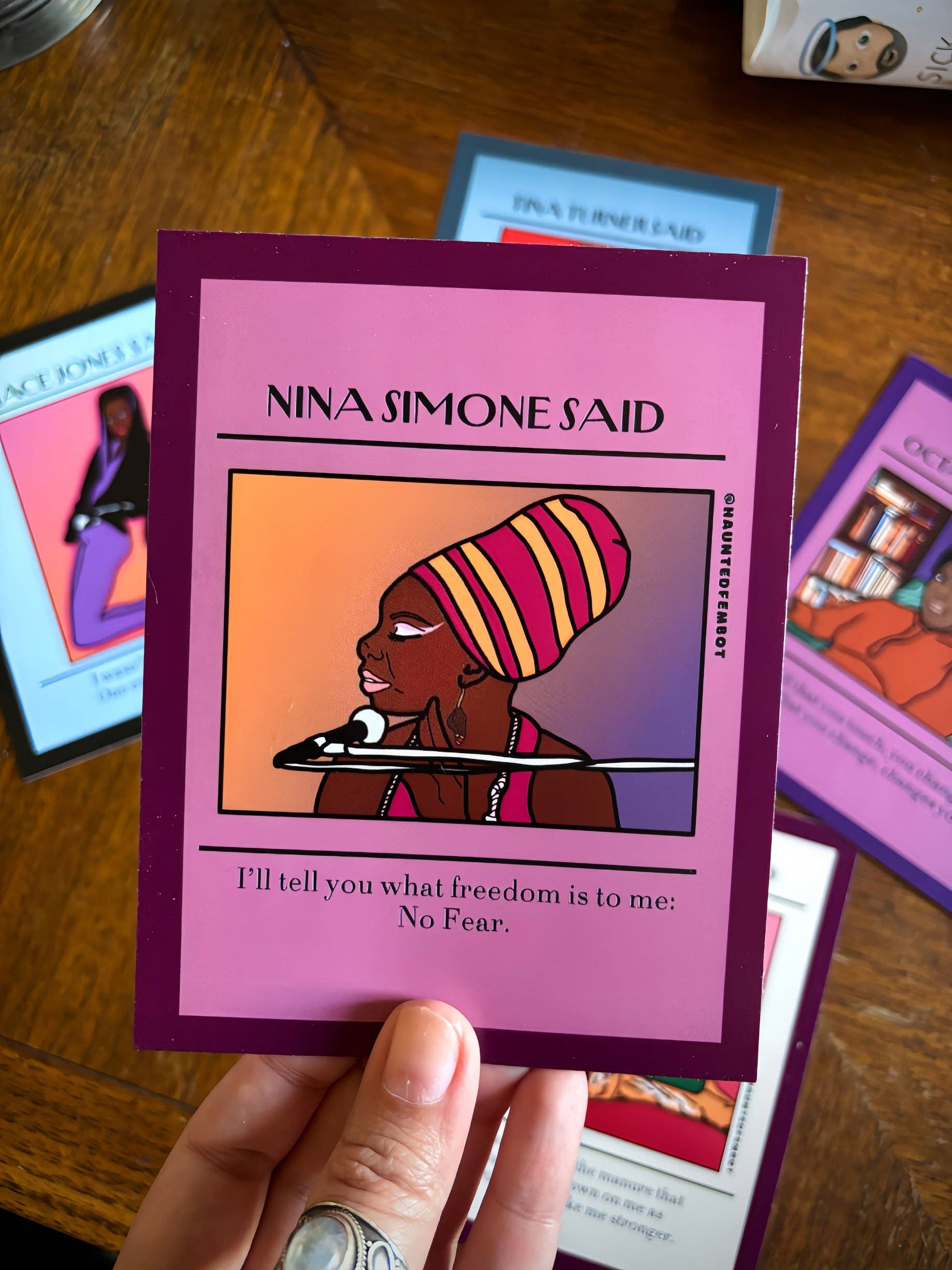 Nina Simone "I'll tell you what freedom is to me: no fear" - Postcard