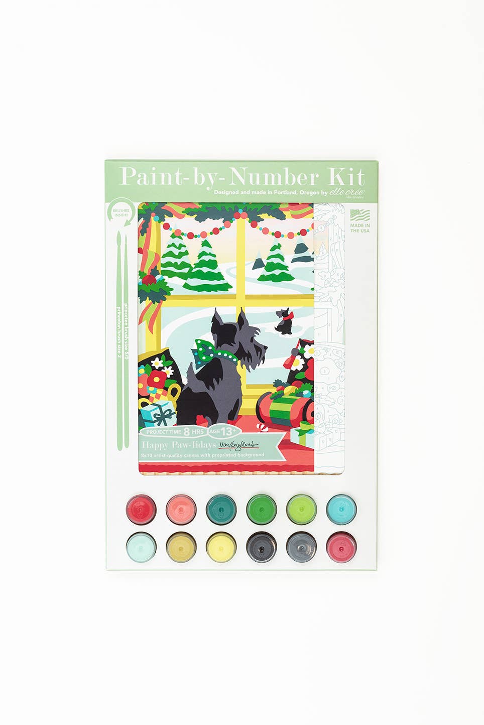 Happy Paw-lidays! Mary Engelbreit Paint-by-Number Kit