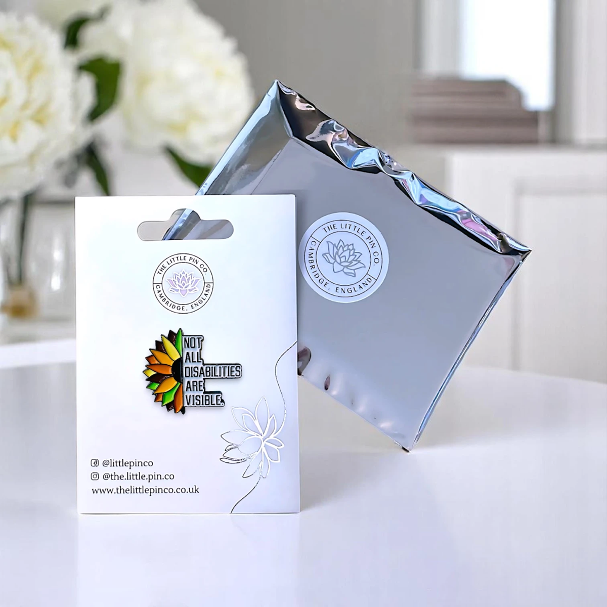 Not All Disabilities Are Visible Flower Enamel Pin