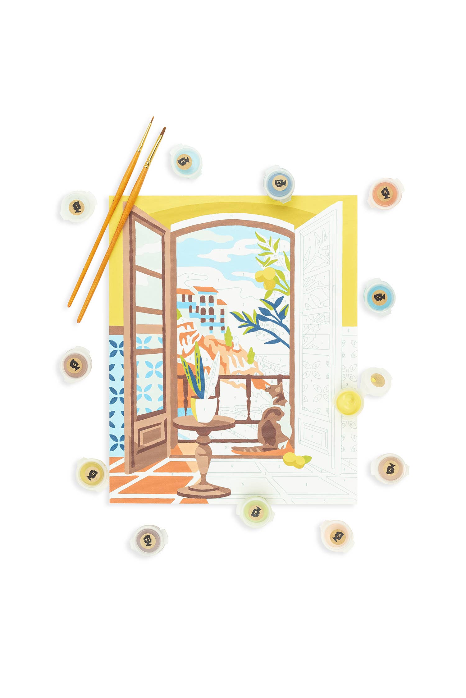 Coastal Catnap Paint-by-Number Kit