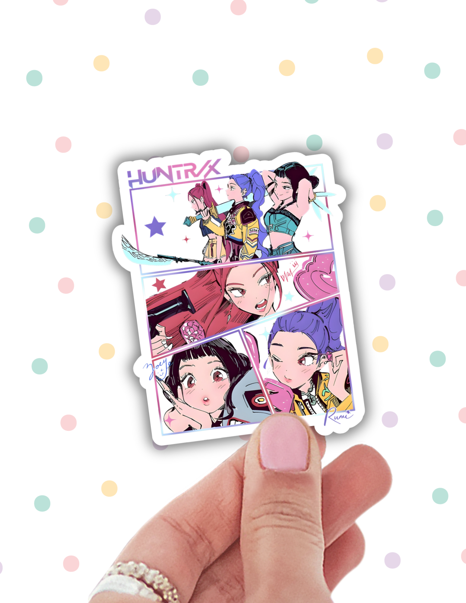 K Pop Demon Hunters -Huntrix - Laptop Sticker