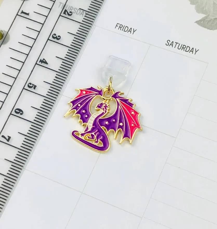 Purple Dragon Dust Plug Charm For Phone Tablet & E-Reader