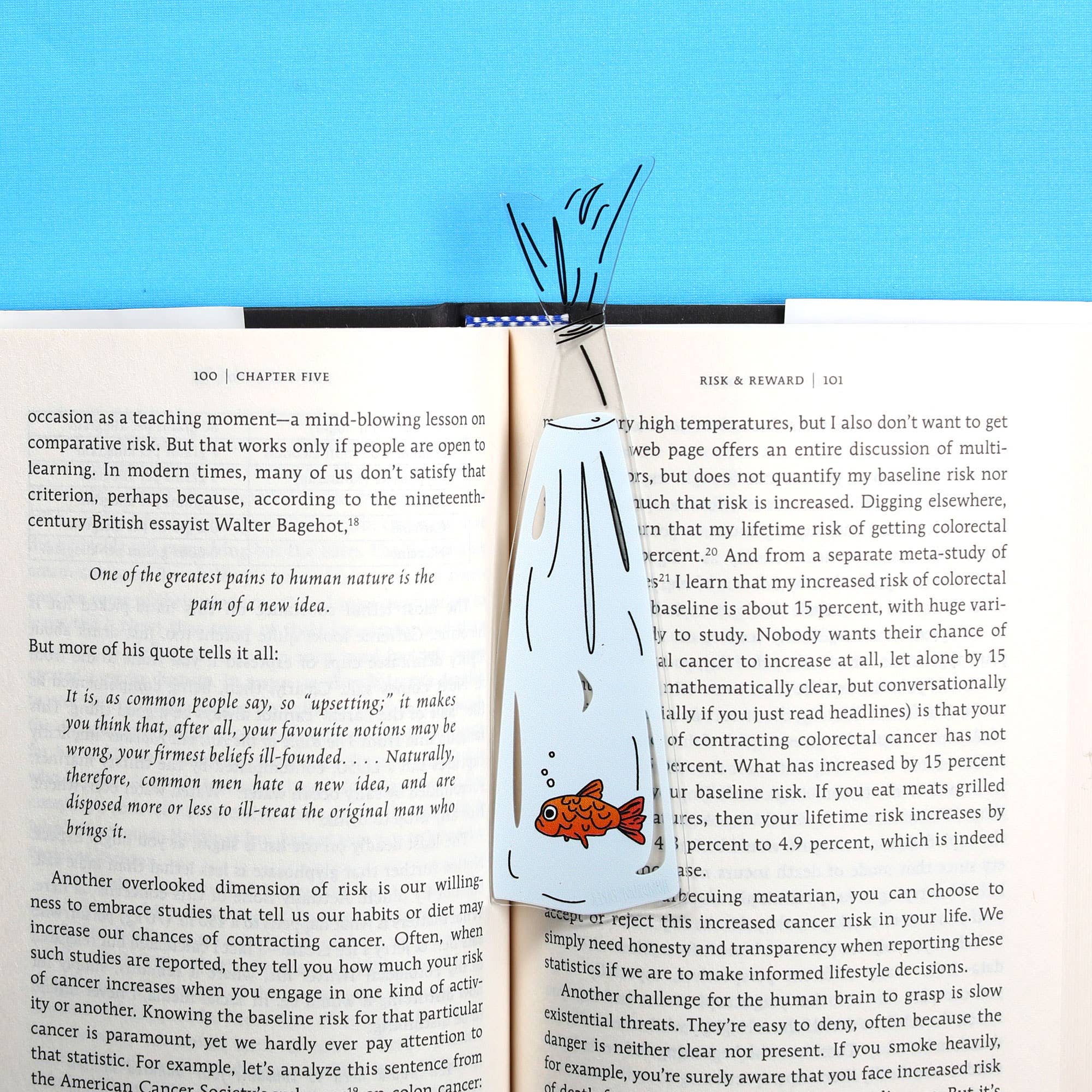 Goldfish in a Bag - Die Cut Bookmark