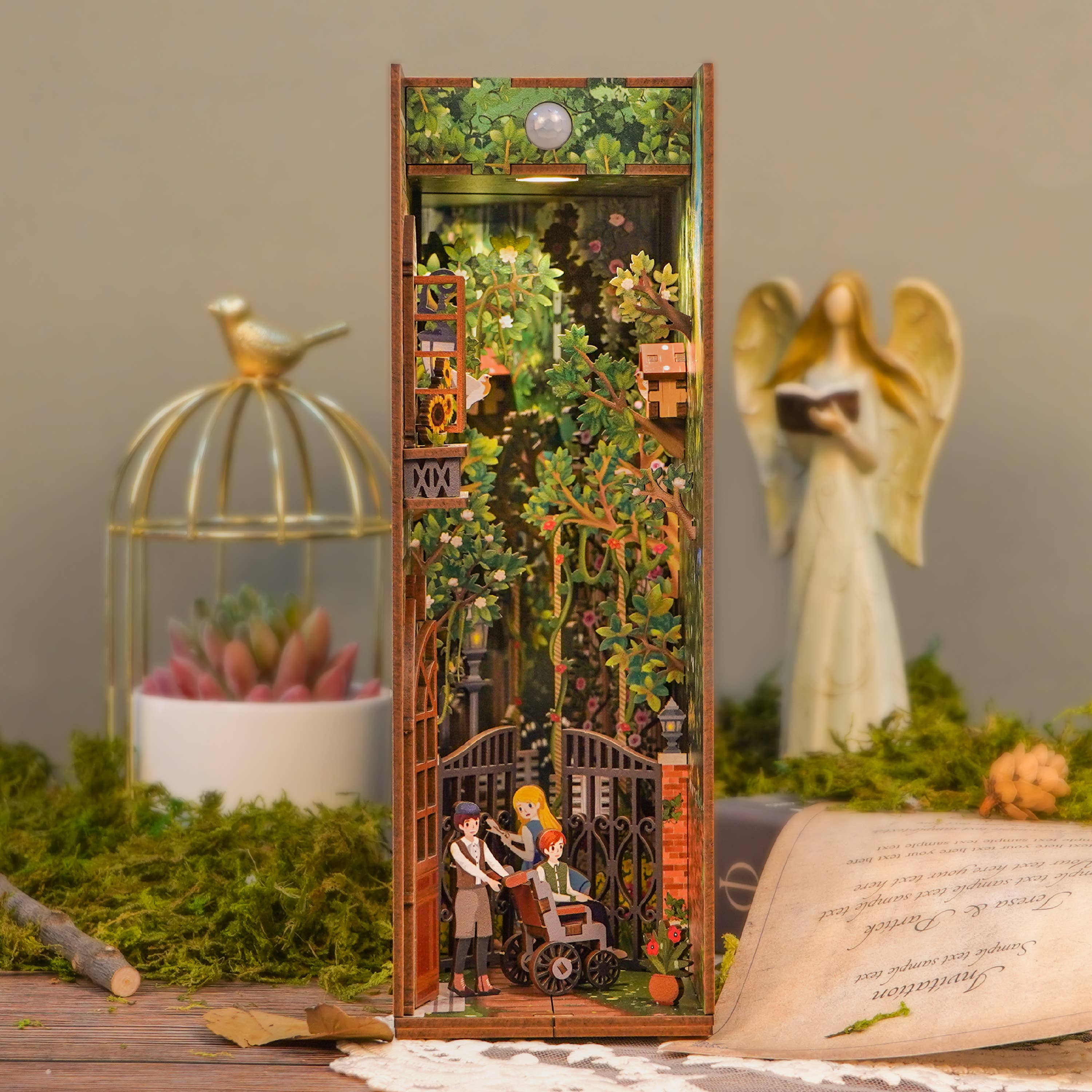 DIY Miniature House Book Nook Kit: Secret Garden