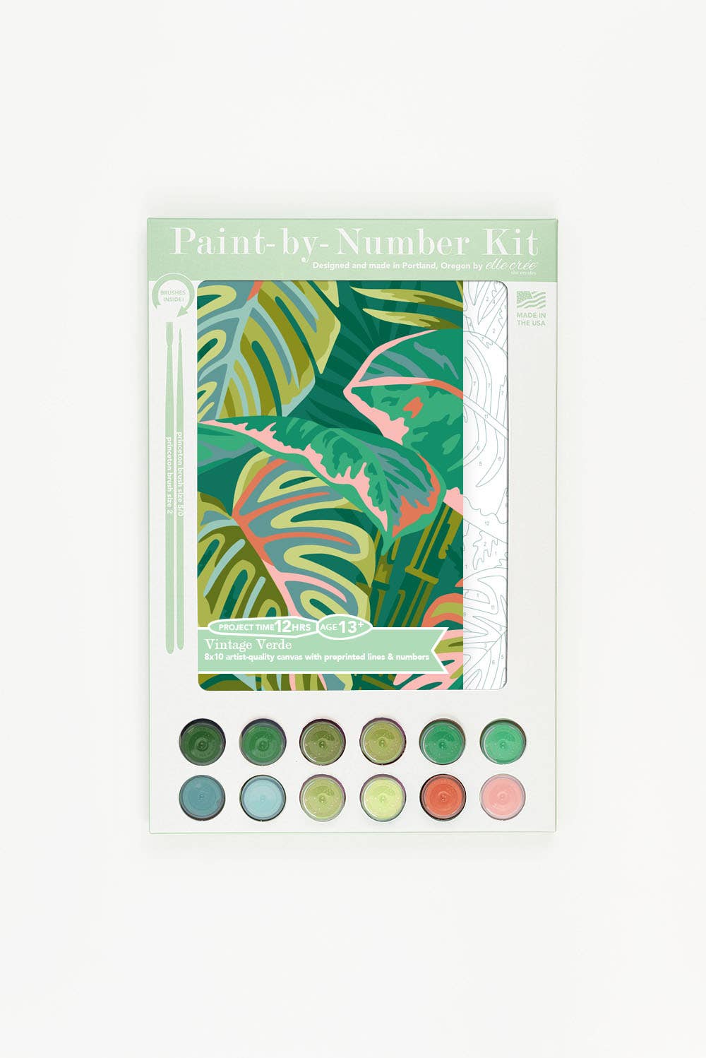 Vintage Verde Paint-by-Number Kit