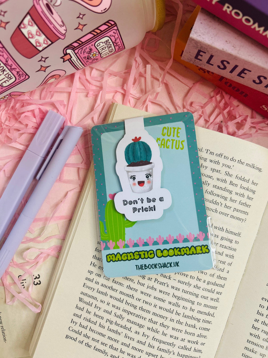 Cactus Magnetic Bookmark – ‘Don’t Be a Prick’ | Funny Gift for Book Lovers & Readers