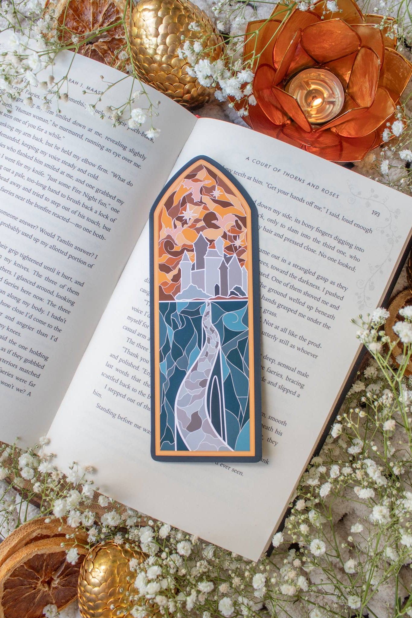 Basgiath Stain Glass Window - Fourth Wing - Bookmark