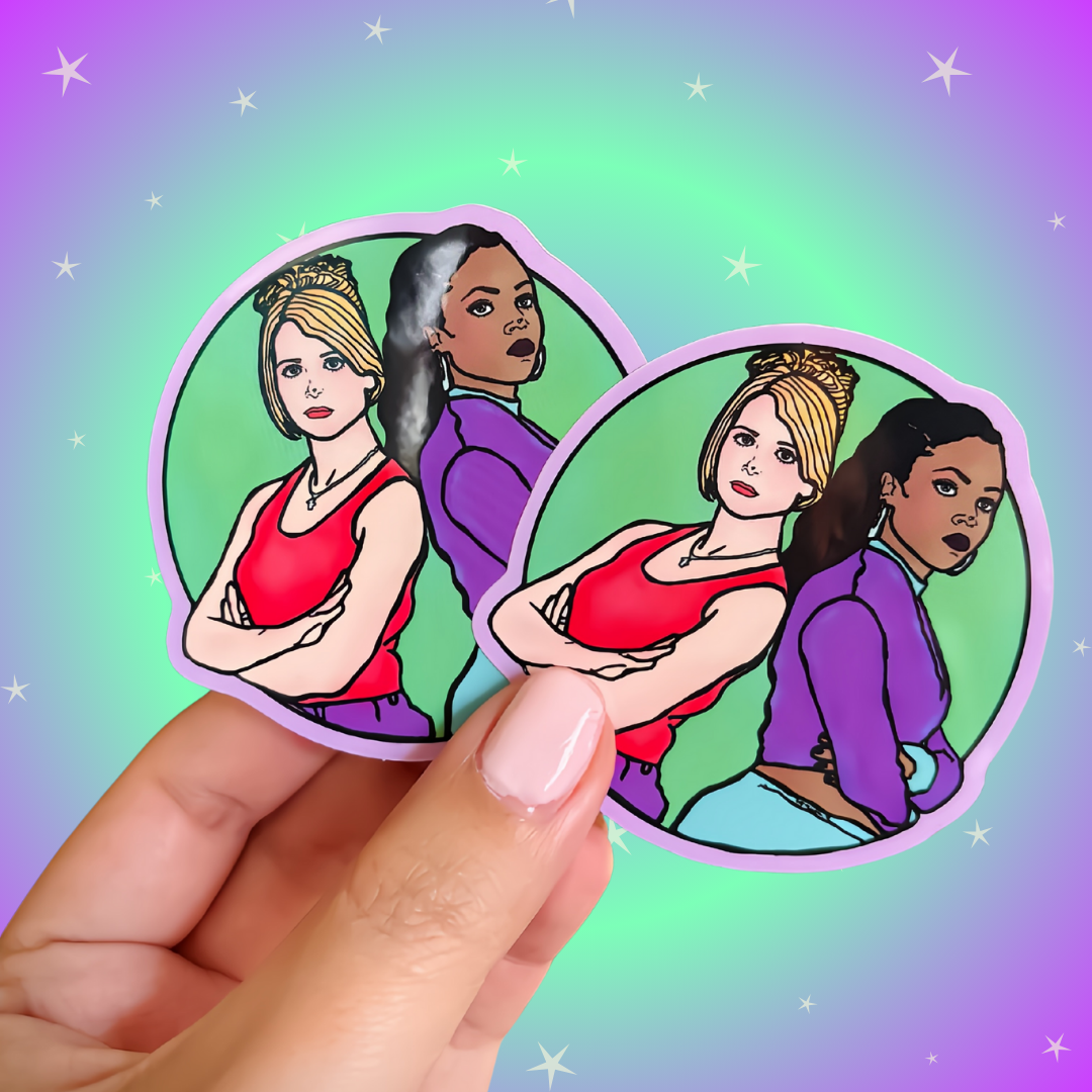 Buffy & Kendra - Water Bottle Sticker