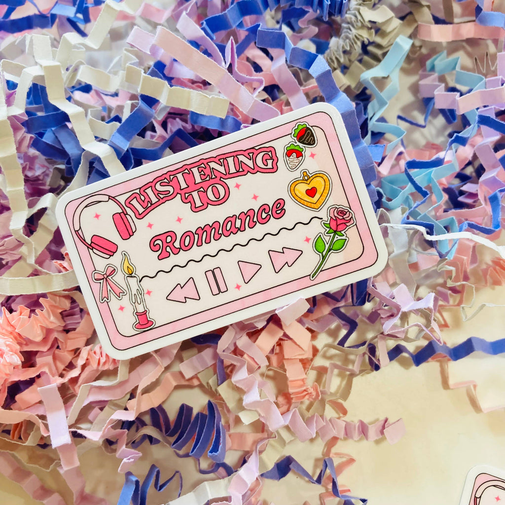 Listening to Romance - Die Cut Sticker