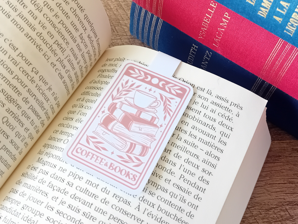 Coffee & Books Tarot Card - Magnetic Bookmark