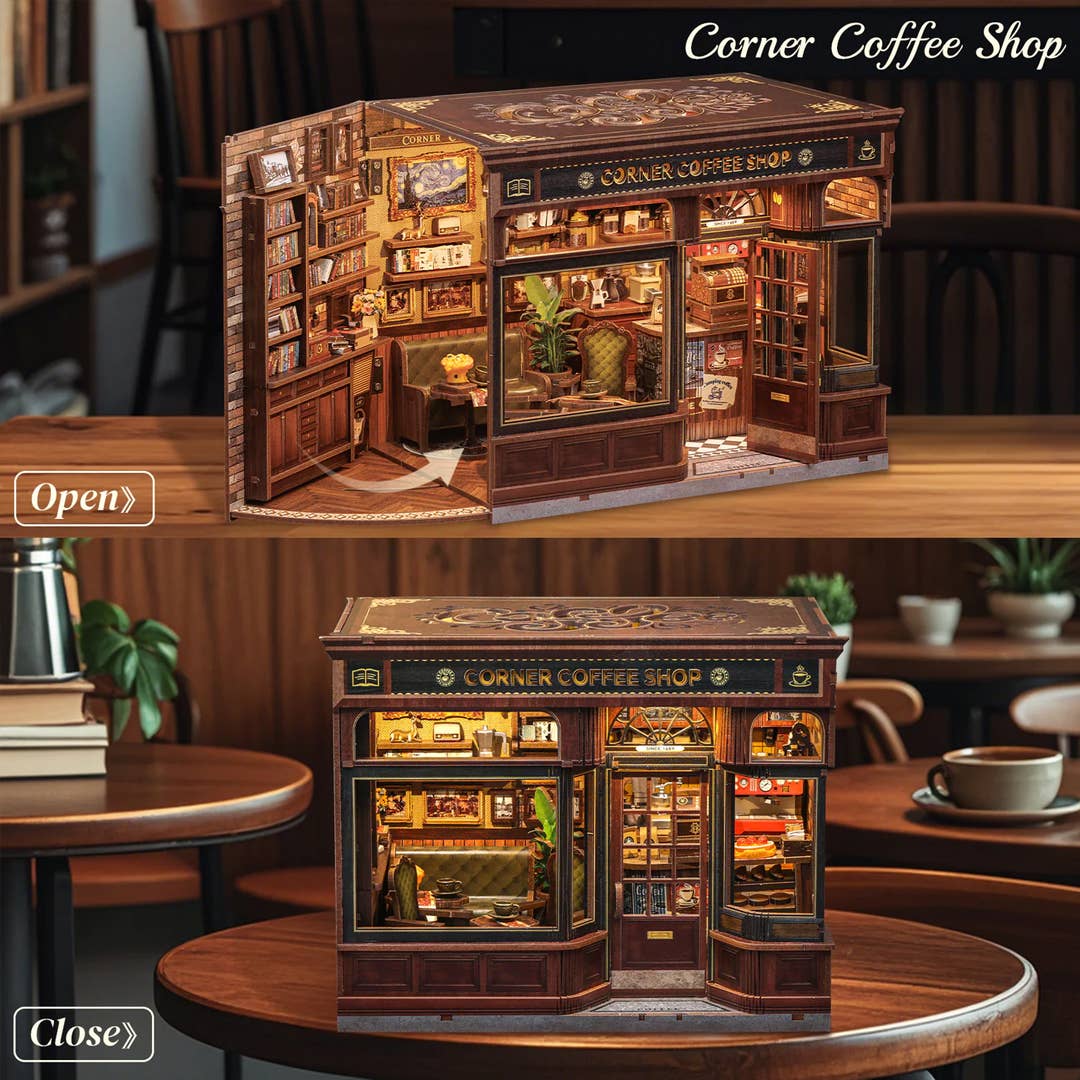 Corner Coffee Shop Book Nook