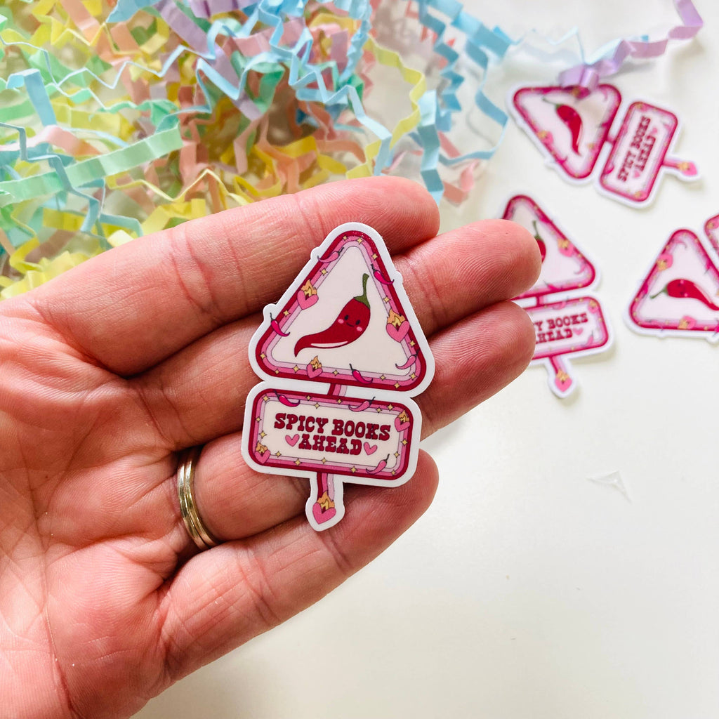 Spicy Books Ahead - Sticker