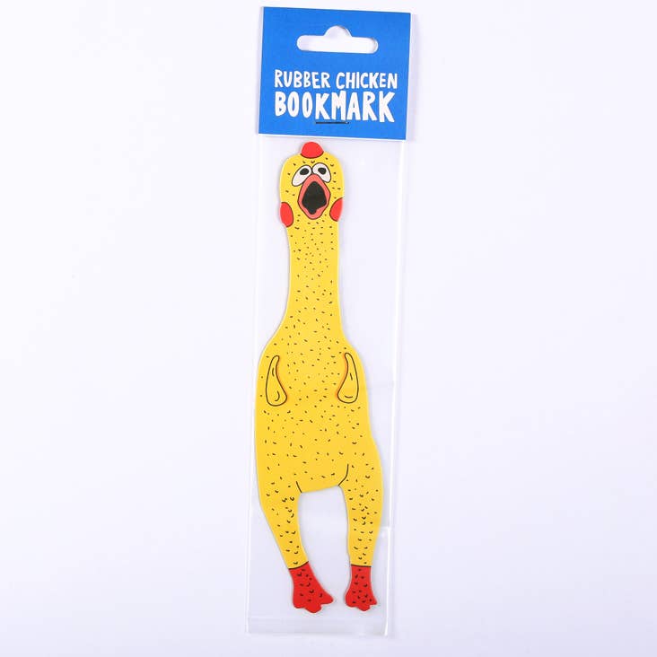 Rubber Chicken - Die Cut Bookmark