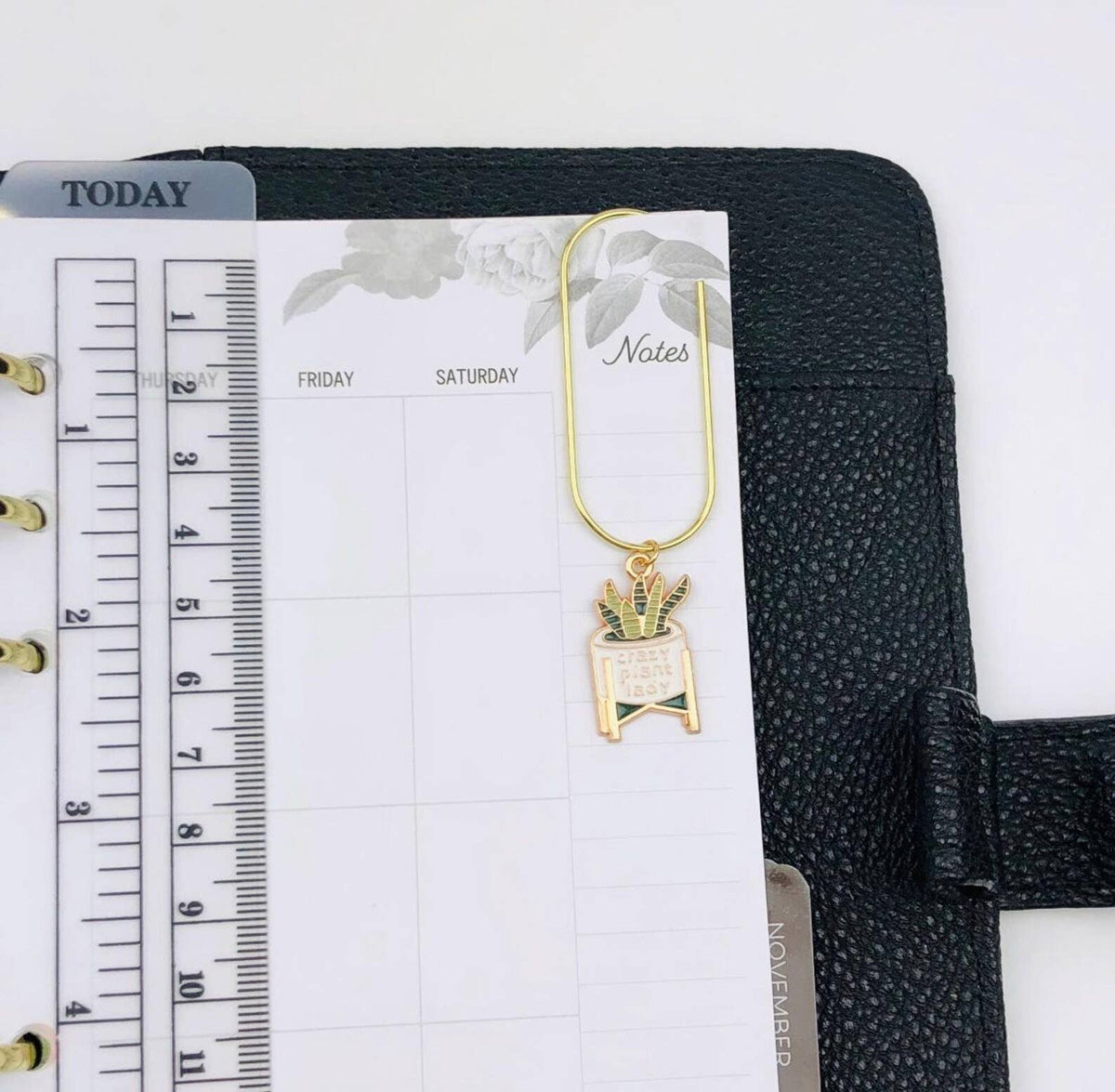 Crazy Plant Lady Charm Paper Clip Bookmark