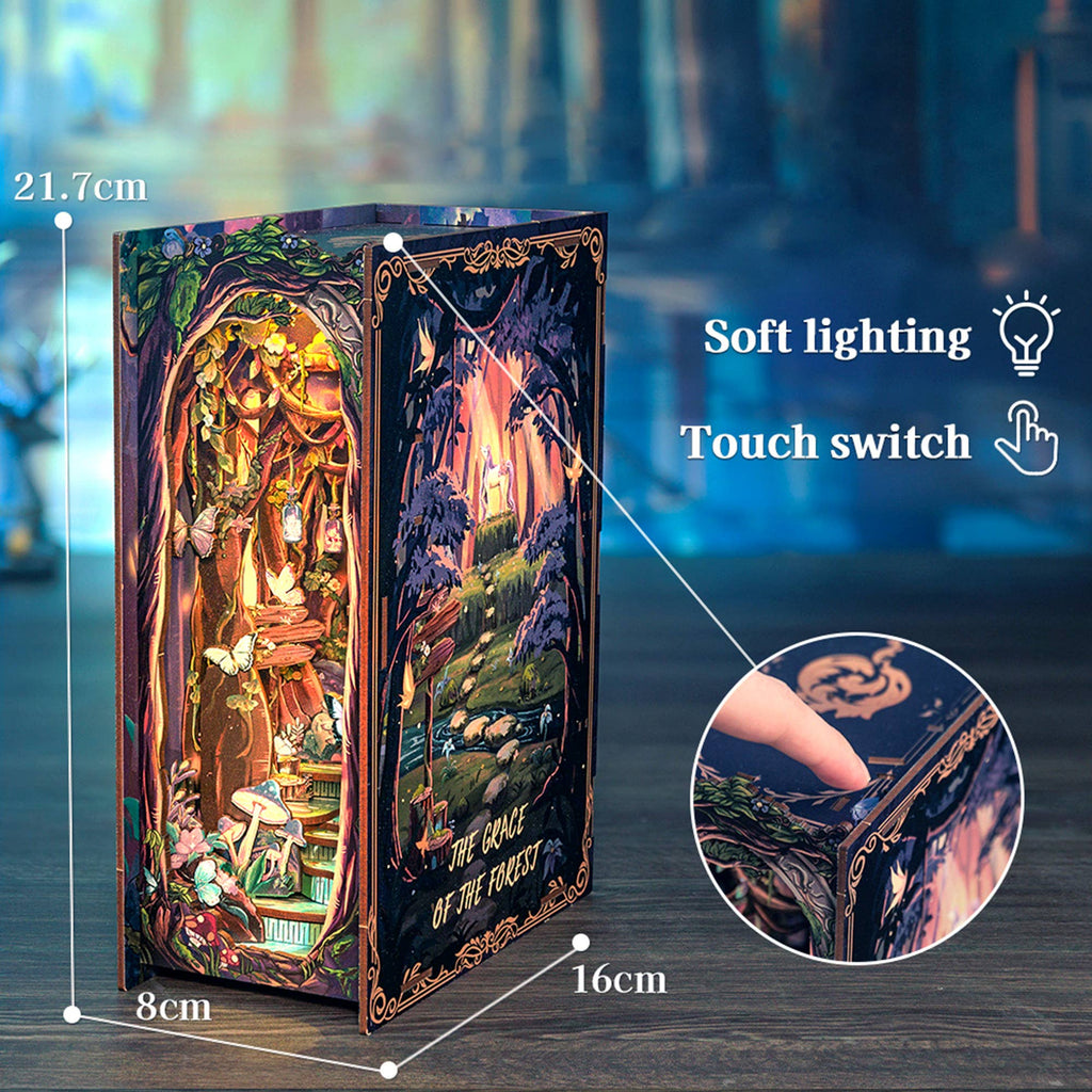 DIY Book Nook Kit: Grace of the Forest w/ Dust Cover