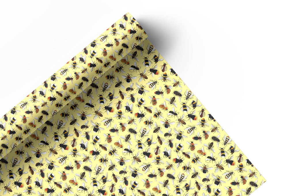Bees of Britain wrapping paper Sheets