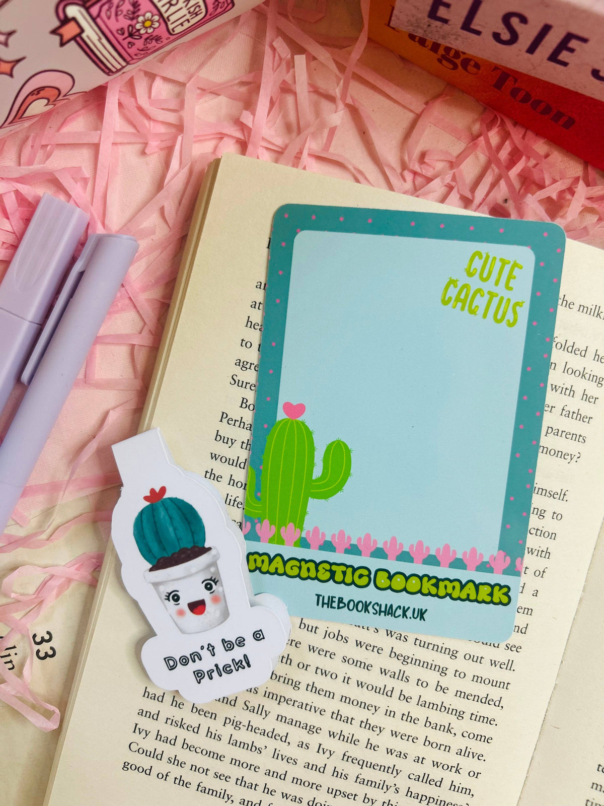Cactus Magnetic Bookmark – ‘Don’t Be a Prick’ | Funny Gift for Book Lovers & Readers