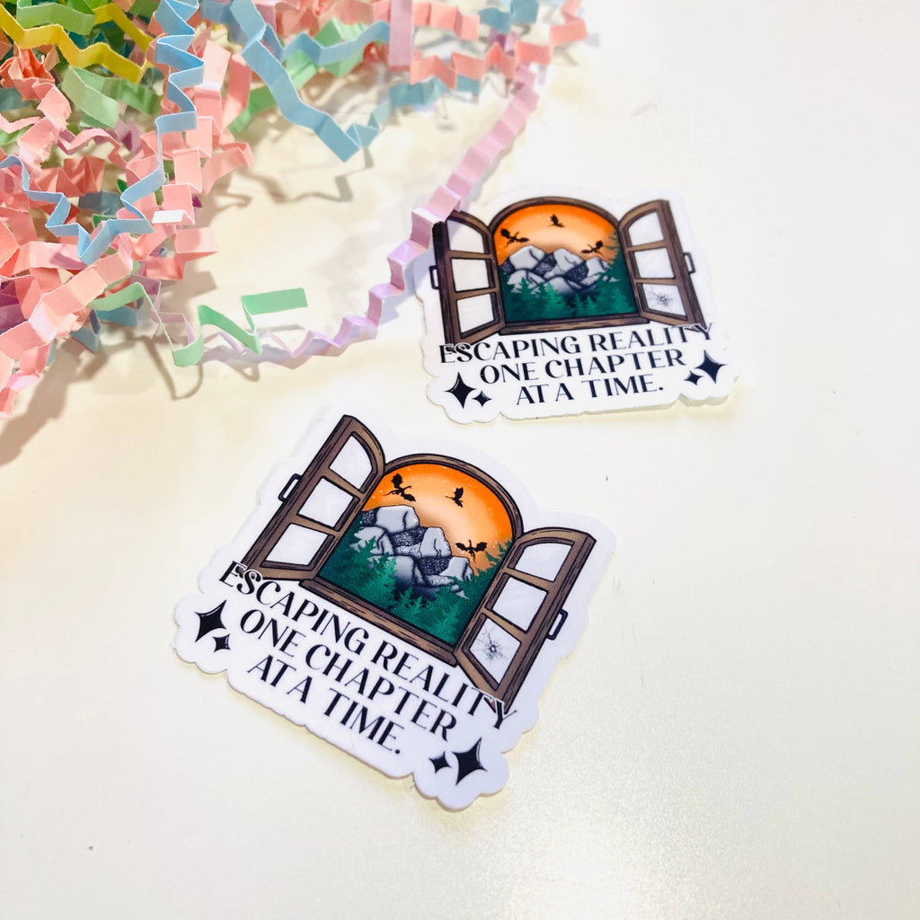 Escaping Reality One Chapter at a Time - Die Cut Sticker