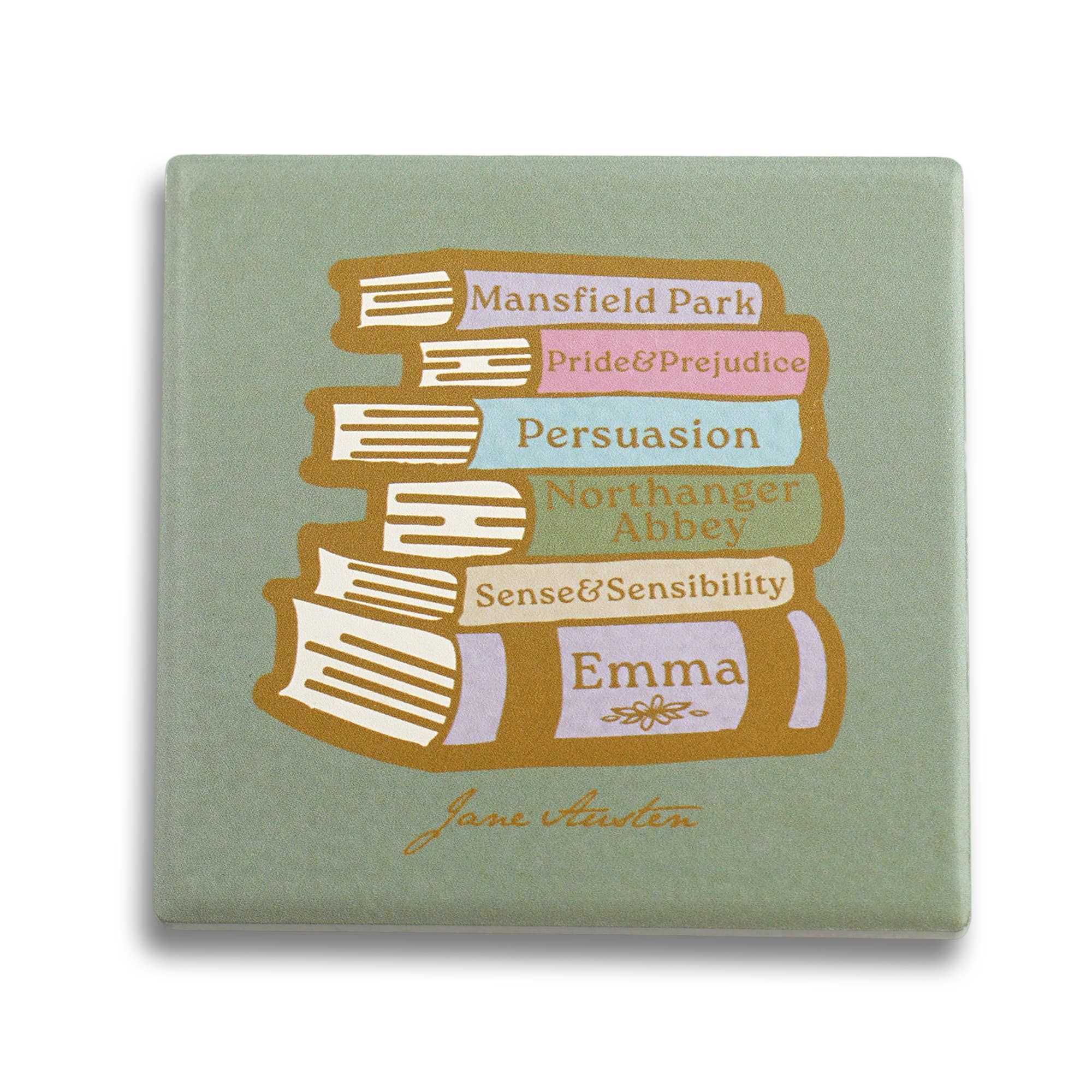 Jane Austen - Ceramic - Single Coaster