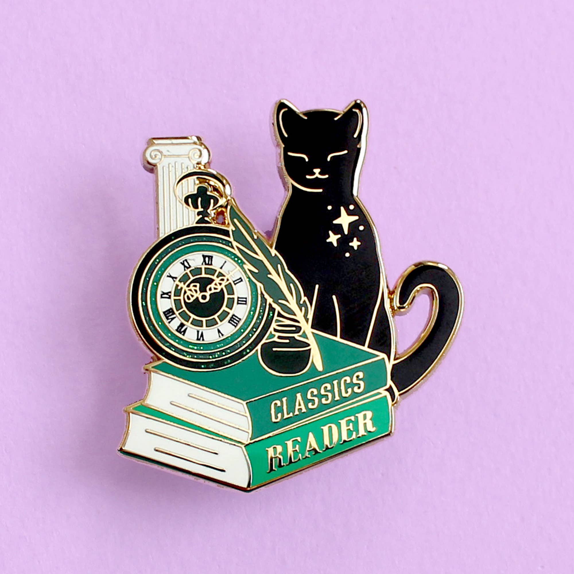 Classics Reader Cat - Enamel Pin