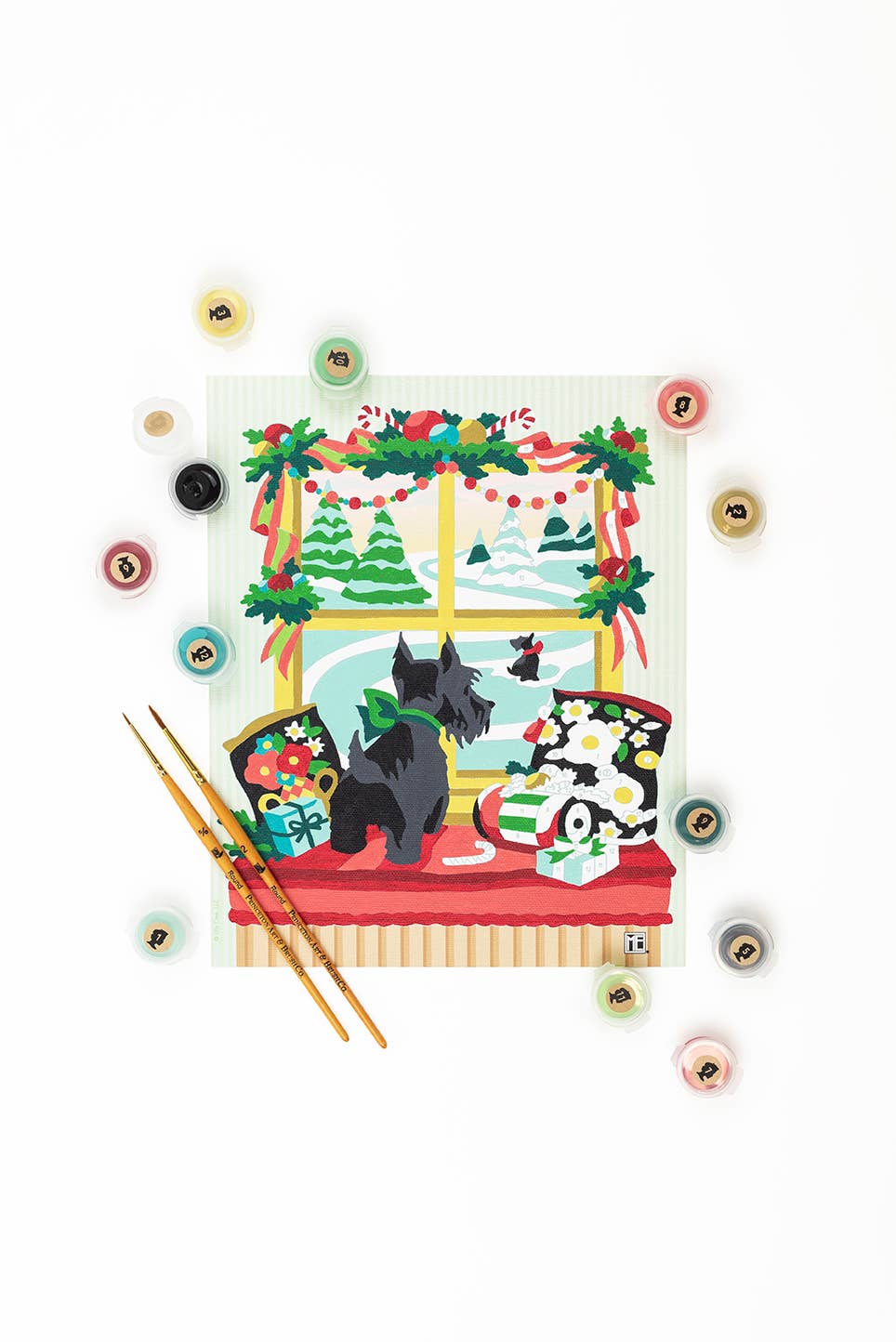Happy Paw-lidays! Mary Engelbreit Paint-by-Number Kit